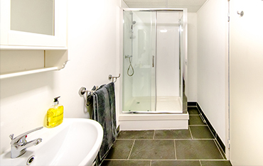 air conditioned Dressing Rooms with en suite shower, sofa, dressing table, lamp and cheval mirror